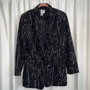 JRT by Newport News black design blazer size 12